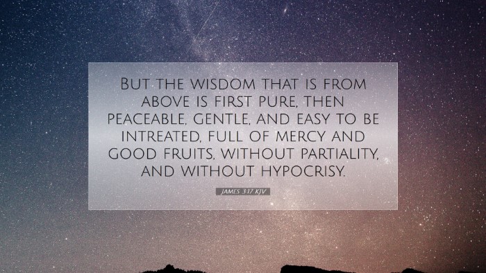Picture 07 - James 3:17 KJV Desktop Wallpaper - But the wisdom that is from above is first pure, - Desktop Bible Verse Wallpaper