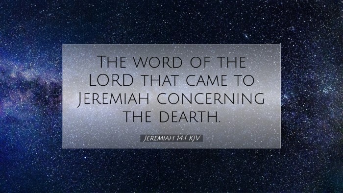 Picture 07 - Jeremiah 14:1 KJV Desktop Wallpaper - The word of the LORD that came to Jeremiah - Desktop Bible Verse Wallpaper