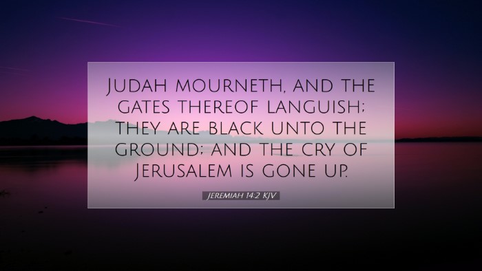 Picture 07 - Jeremiah 14:2 KJV Desktop Wallpaper - Judah mourneth, and the gates thereof languish; - Desktop Bible Verse Wallpaper