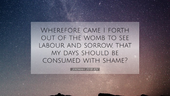 Picture 07 - Jeremiah 20:18 KJV Desktop Wallpaper - Wherefore came I forth out of the womb to see - Desktop Bible Verse Wallpaper