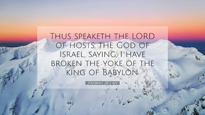 Picture 07 - Jeremiah 28:2 KJV Desktop Wallpaper - Thus speaketh the LORD of hosts, the God of - Desktop Bible Verse Wallpaper