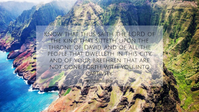 Picture 07 - Jeremiah 29:16 KJV Desktop Wallpaper - Know that thus saith the LORD of the king that - Desktop Bible Verse Wallpaper