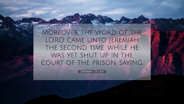 Picture 07 - Jeremiah 33:1 KJV Desktop Wallpaper - Moreover the word of the LORD came unto Jeremiah - Desktop Bible Verse Wallpaper