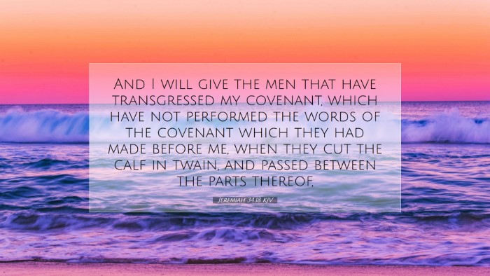Picture 07 - Jeremiah 34:18 KJV Desktop Wallpaper - And I will give the men that have transgressed my - Desktop Bible Verse Wallpaper