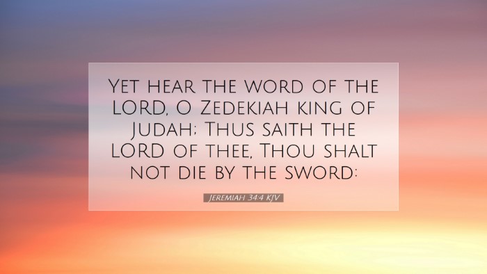Picture 07 - Jeremiah 34:4 KJV Desktop Wallpaper - Yet hear the word of the LORD, O Zedekiah king of - Desktop Bible Verse Wallpaper