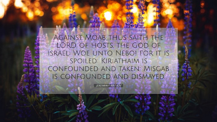 Picture 07 - Jeremiah 48:1 KJV Desktop Wallpaper - Against Moab thus saith the LORD of hosts, the - Desktop Bible Verse Wallpaper