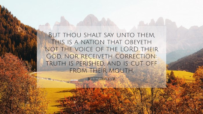 Picture 07 - Jeremiah 7:28 KJV Desktop Wallpaper - But thou shalt say unto them, This is a nation - Desktop Bible Verse Wallpaper