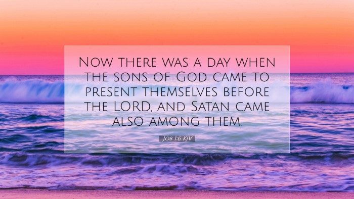 Picture 07 - Job 1:6 KJV Desktop Wallpaper - Now there was a day when the sons of God came to - Desktop Bible Verse Wallpaper