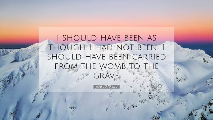 Picture 07 - Job 10:19 KJV Desktop Wallpaper - I should have been as though I had not been; I - Desktop Bible Verse Wallpaper