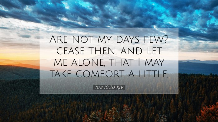 Picture 07 - Job 10:20 KJV Desktop Wallpaper - Are not my days few? cease then, and let me - Desktop Bible Verse Wallpaper