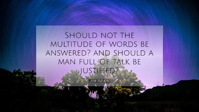 Picture 07 - Job 11:2 KJV Desktop Wallpaper - Should not the multitude of words be answered? - Desktop Bible Verse Wallpaper