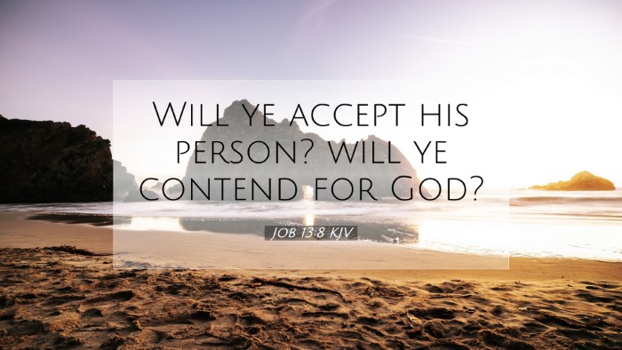 Picture 07 - Job 13:8 KJV Desktop Wallpaper - Will ye accept his person? will ye contend for - Desktop Bible Verse Wallpaper