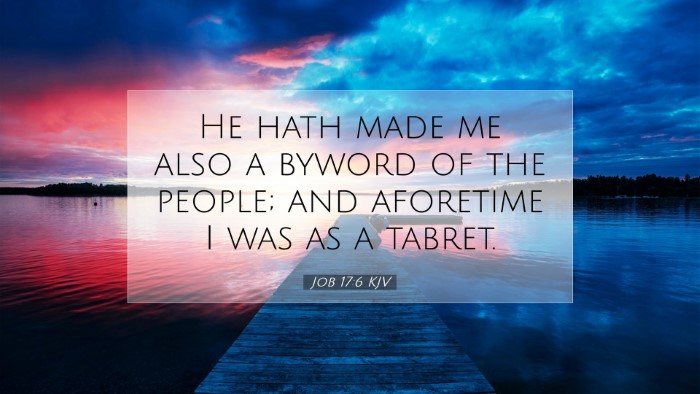 Picture 07 - Job 17:6 KJV Desktop Wallpaper - He hath made me also a byword of the people; and - Desktop Bible Verse Wallpaper