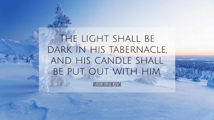 Picture 07 - Job 18:6 KJV Desktop Wallpaper - The light shall be dark in his tabernacle, and - Desktop Bible Verse Wallpaper