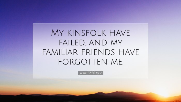 Picture 07 - Job 19:14 KJV Desktop Wallpaper - My kinsfolk have failed, and my familiar friends - Desktop Bible Verse Wallpaper