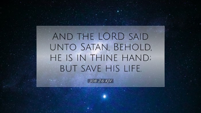 Picture 07 - Job 2:6 KJV Desktop Wallpaper - And the LORD said unto Satan, Behold, he is in - Desktop Bible Verse Wallpaper