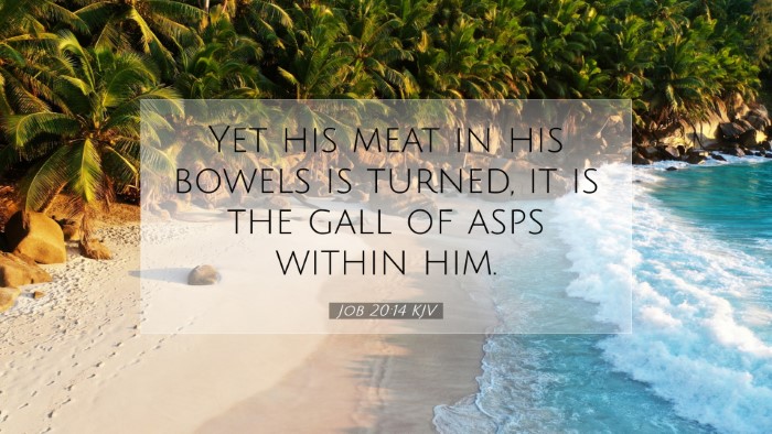 Picture 07 - Job 20:14 KJV Desktop Wallpaper - Yet his meat in his bowels is turned, it is the - Desktop Bible Verse Wallpaper