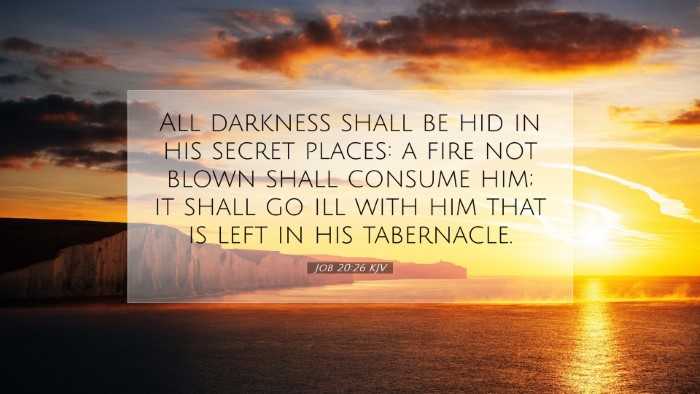 Picture 07 - Job 20:26 KJV Desktop Wallpaper - All darkness shall be hid in his secret places: a - Desktop Bible Verse Wallpaper