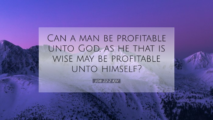 Picture 07 - Job 22:2 KJV Desktop Wallpaper - Can a man be profitable unto God, as he that is - Desktop Bible Verse Wallpaper