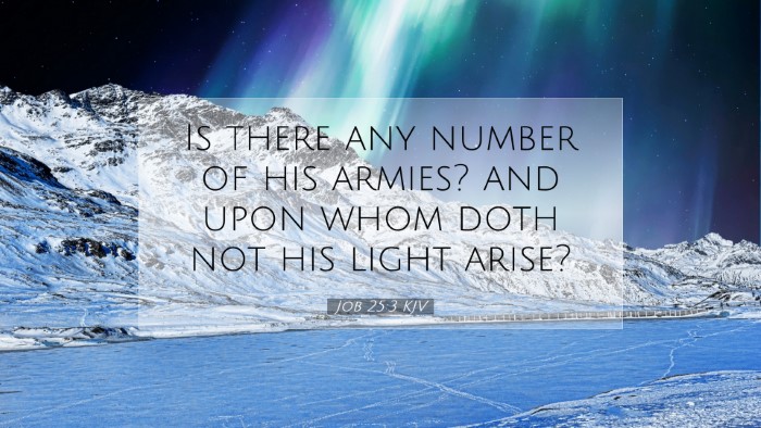 Picture 07 - Job 25:3 KJV Desktop Wallpaper - Is there any number of his armies? and upon whom - Desktop Bible Verse Wallpaper