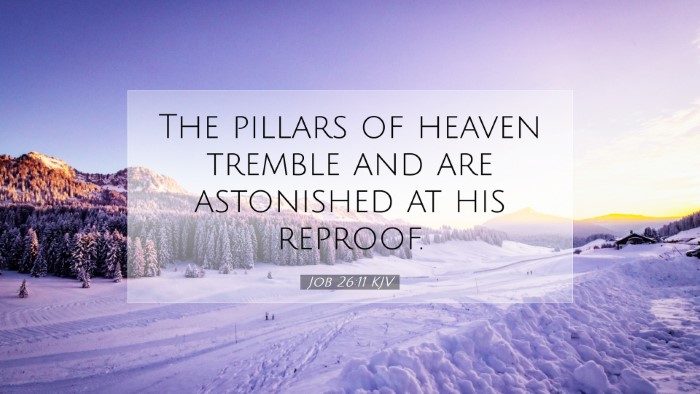 Picture 07 - Job 26:11 KJV Desktop Wallpaper - The pillars of heaven tremble and are astonished - Desktop Bible Verse Wallpaper