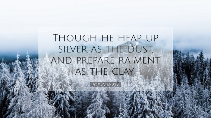 Picture 07 - Job 27:16 KJV Desktop Wallpaper - Though he heap up silver as the dust, and prepare - Desktop Bible Verse Wallpaper