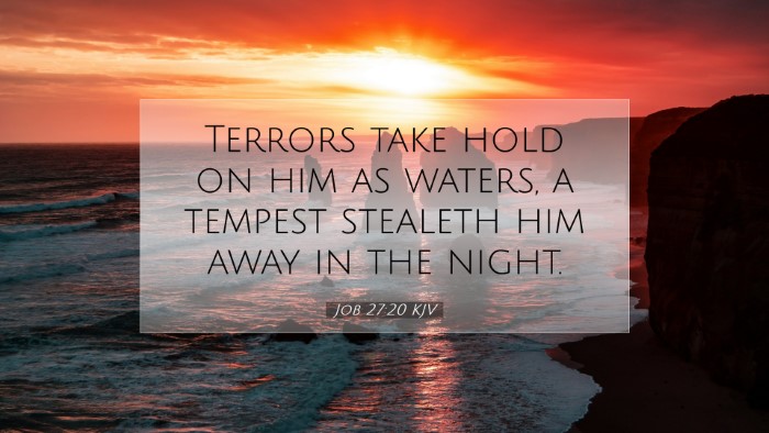 Picture 07 - Job 27:20 KJV Desktop Wallpaper - Terrors take hold on him as waters, a tempest - Desktop Bible Verse Wallpaper