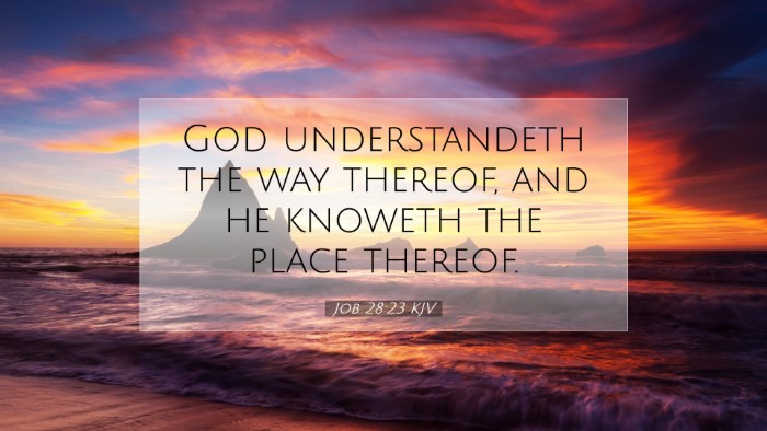 Picture 07 - Job 28:23 KJV Desktop Wallpaper - God understandeth the way thereof, and he knoweth - Desktop Bible Verse Wallpaper