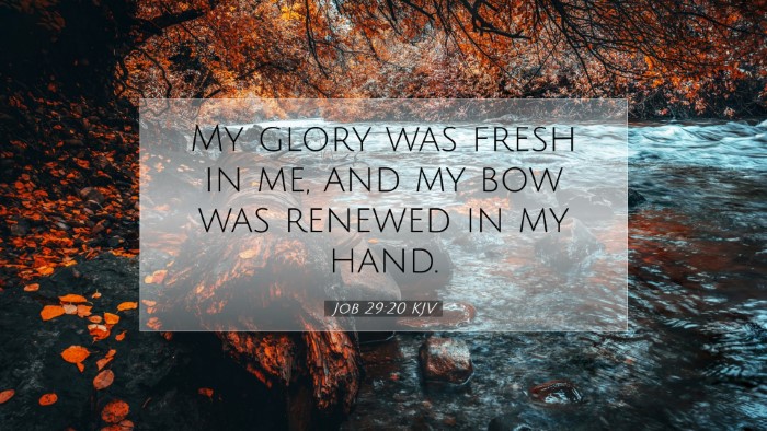 Picture 07 - Job 29:20 KJV Desktop Wallpaper - My glory was fresh in me, and my bow was renewed - Desktop Bible Verse Wallpaper