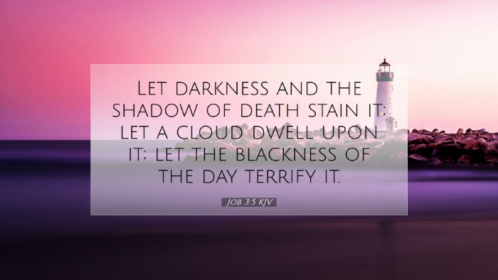 Picture 07 - Job 3:5 KJV Desktop Wallpaper - Let darkness and the shadow of death stain it; - Desktop Bible Verse Wallpaper