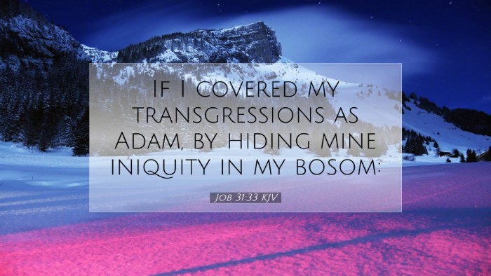 Picture 07 - Job 31:33 KJV Desktop Wallpaper - If I covered my transgressions as Adam, by hiding - Desktop Bible Verse Wallpaper