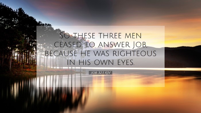 Picture 07 - Job 32:1 KJV Desktop Wallpaper - So these three men ceased to answer Job, because - Desktop Bible Verse Wallpaper