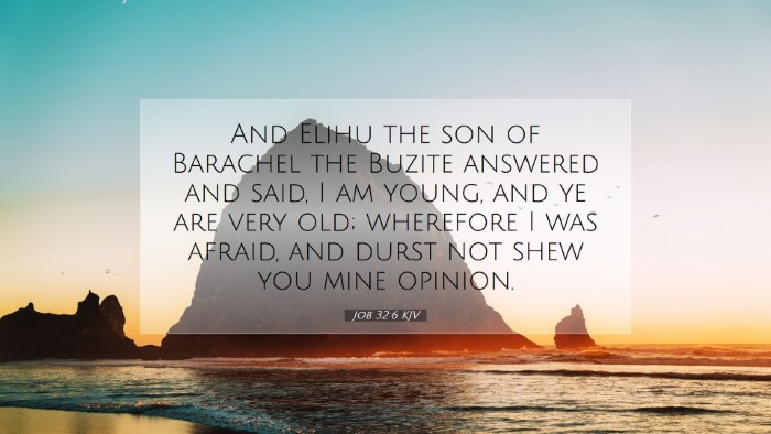 Picture 07 - Job 32:6 KJV Desktop Wallpaper - And Elihu the son of Barachel the Buzite answered - Desktop Bible Verse Wallpaper