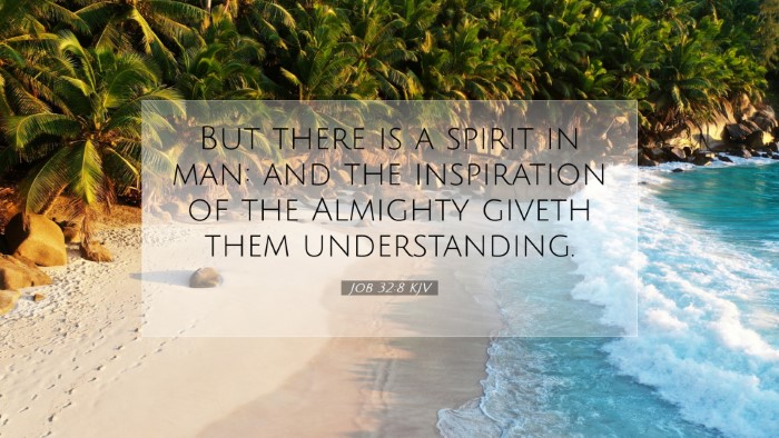 Picture 07 - Job 32:8 KJV Desktop Wallpaper - But there is a spirit in man: and the inspiration - Desktop Bible Verse Wallpaper
