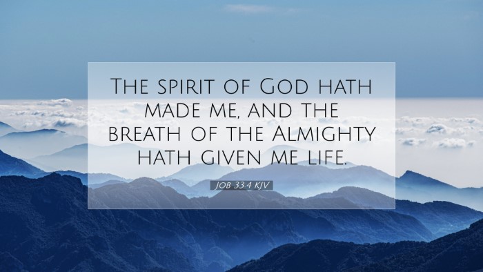 Picture 07 - Job 33:4 KJV Desktop Wallpaper - The spirit of God hath made me, and the breath of - Desktop Bible Verse Wallpaper