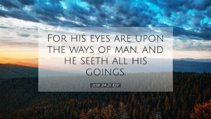 Picture 07 - Job 34:21 KJV Desktop Wallpaper - For his eyes are upon the ways of man, and he - Desktop Bible Verse Wallpaper