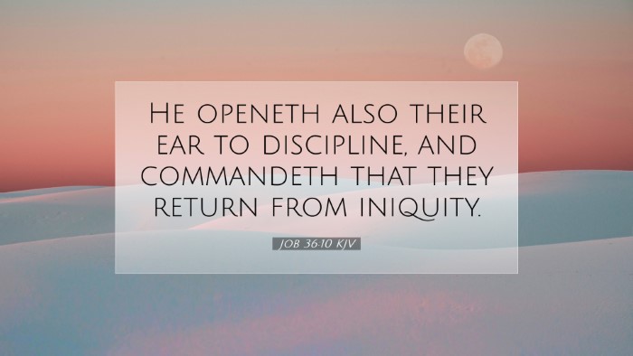 Picture 07 - Job 36:10 KJV Desktop Wallpaper - He openeth also their ear to discipline, and - Desktop Bible Verse Wallpaper