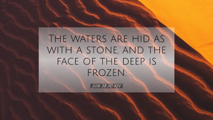 Picture 07 - Job 38:30 KJV Desktop Wallpaper - The waters are hid as with a stone, and the face - Desktop Bible Verse Wallpaper