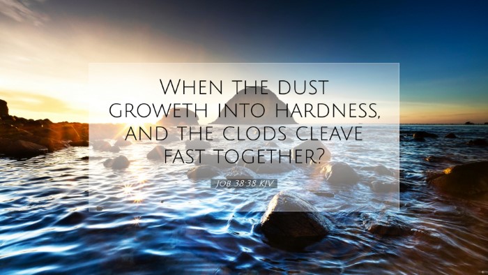 Picture 07 - Job 38:38 KJV Desktop Wallpaper - When the dust groweth into hardness, and the - Desktop Bible Verse Wallpaper