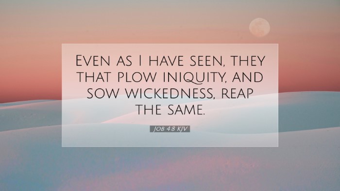 Picture 07 - Job 4:8 KJV Desktop Wallpaper - Even as I have seen, they that plow iniquity, and - Desktop Bible Verse Wallpaper