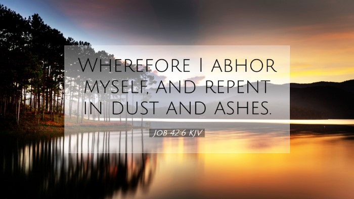 Picture 07 - Job 42:6 KJV Desktop Wallpaper - Wherefore I abhor myself, and repent in dust and - Desktop Bible Verse Wallpaper
