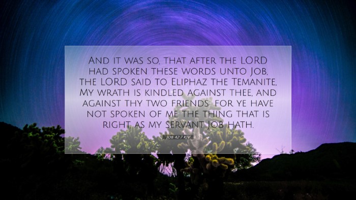 Picture 07 - Job 42:7 KJV Desktop Wallpaper - And it was so, that after the LORD had spoken - Desktop Bible Verse Wallpaper