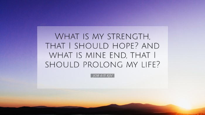 Picture 07 - Job 6:11 KJV Desktop Wallpaper - What is my strength, that I should hope? and what - Desktop Bible Verse Wallpaper