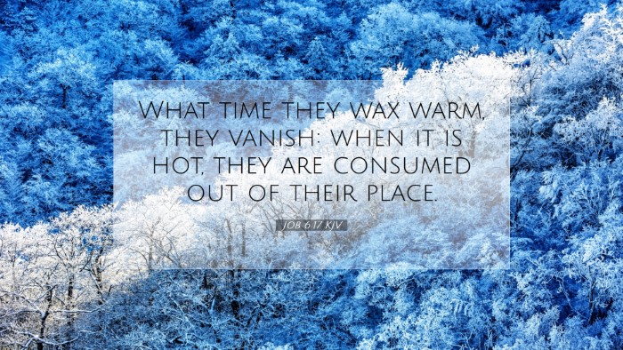 Picture 07 - Job 6:17 KJV Desktop Wallpaper - What time they wax warm, they vanish: when it is - Desktop Bible Verse Wallpaper
