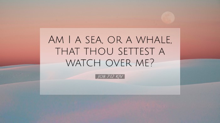 Picture 07 - Job 7:12 KJV Desktop Wallpaper - Am I a sea, or a whale, that thou settest a watch - Desktop Bible Verse Wallpaper