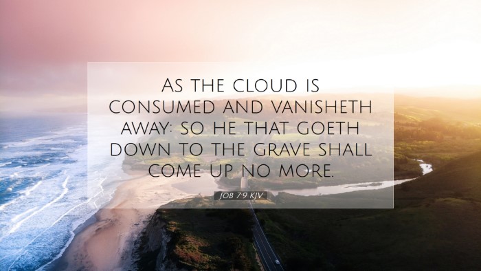 Picture 07 - Job 7:9 KJV Desktop Wallpaper - As the cloud is consumed and vanisheth away: so - Desktop Bible Verse Wallpaper