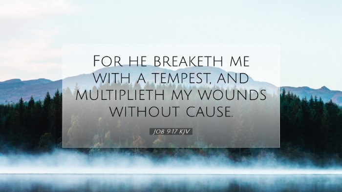 Picture 07 - Job 9:17 KJV Desktop Wallpaper - For he breaketh me with a tempest, and - Desktop Bible Verse Wallpaper