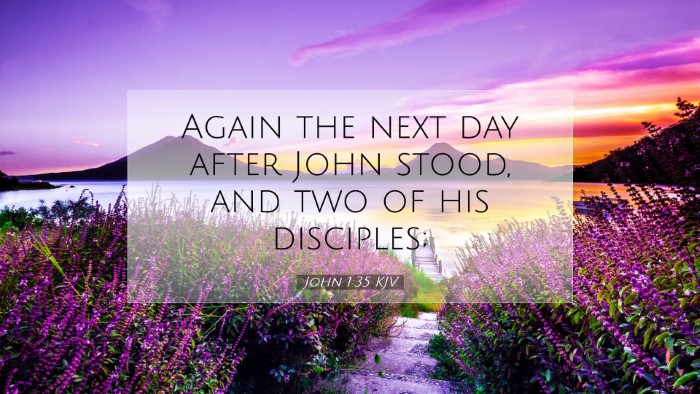 Picture 07 - John 1:35 KJV Desktop Wallpaper - Again the next day after John stood, and two of - Desktop Bible Verse Wallpaper