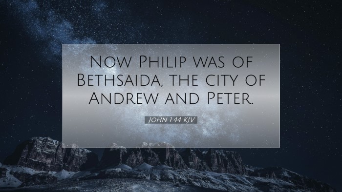 Picture 07 - John 1:44 KJV Desktop Wallpaper - Now Philip was of Bethsaida, the city of Andrew - Desktop Bible Verse Wallpaper