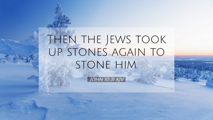 Picture 07 - John 10:31 KJV Desktop Wallpaper - Then the Jews took up stones again to stone - Desktop Bible Verse Wallpaper